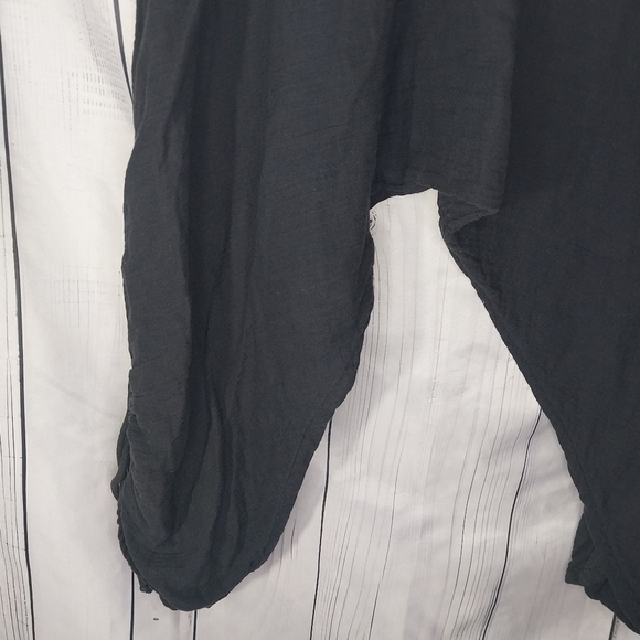 Free People Black Harem Cotton Boho Pants Size S - Picture 2 of 12